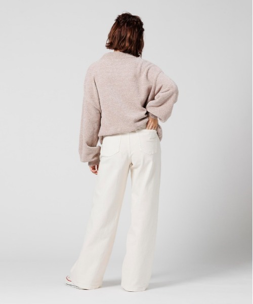 SOMETHING（サムシング）の「【SOMETHING】LISAワイドパンツ (透けにくい / 股上深め / ストレッチ)（デニムパンツ・レディース・キナリ・S/M/XS）」の11枚目の写真