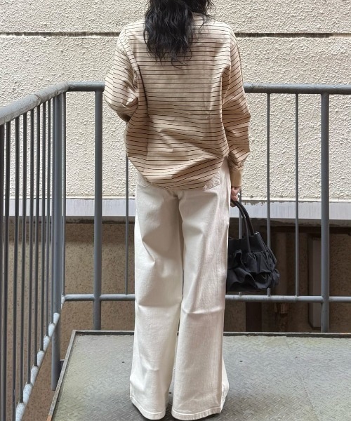 セール】【SOMETHING】LISAワイドパンツ (透けにくい / 股上深め