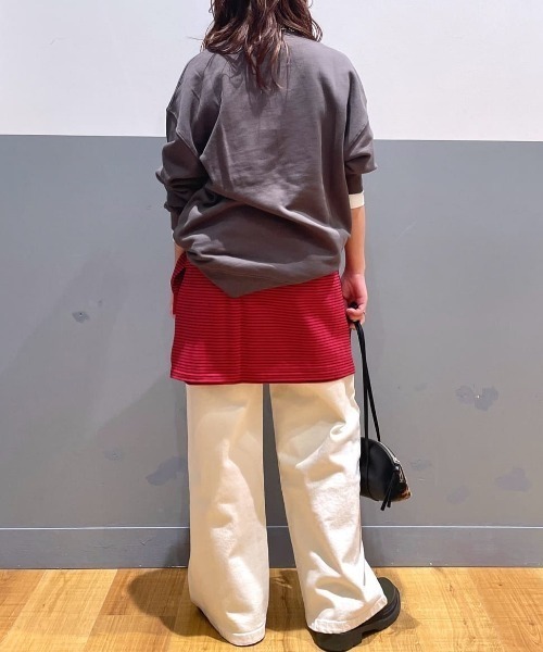 セール】【SOMETHING】LISAワイドパンツ (透けにくい / 股上深め