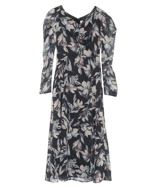 LAGUNAMOON(ラグナムーン)の「ニュアンスフラワーワンピース(ワンピース・レディース・アイボリー/ネイビー・SMALL/MEDIUM)」の17枚目の写真