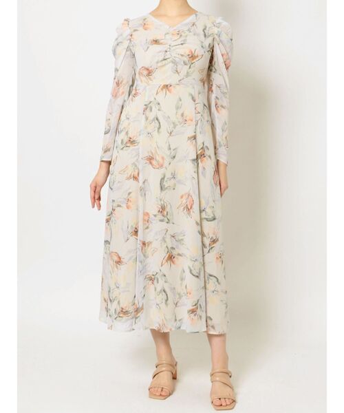 LAGUNAMOON(ラグナムーン)の「ニュアンスフラワーワンピース(ワンピース・レディース・アイボリー/ネイビー・SMALL/MEDIUM)」の18枚目の写真