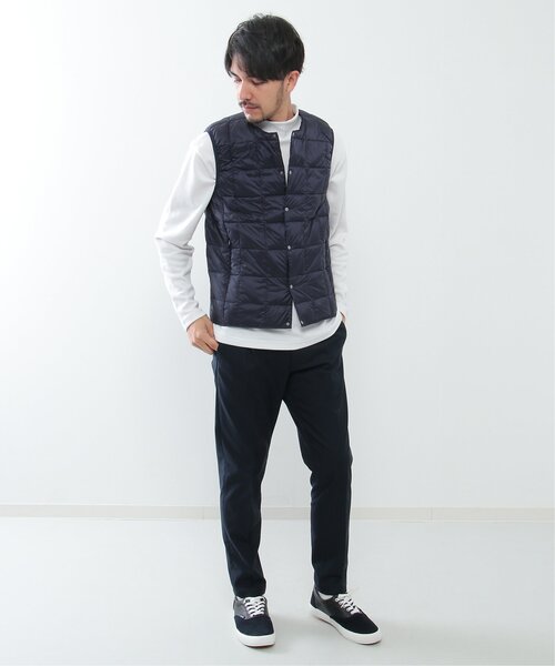TAION（タイオン）の「TAION クルーネックダウンベスト（ダウンベスト・メンズ・ブラック/ネイビー/オリーブ・S/M/L/XL/3L）」の5枚目の写真