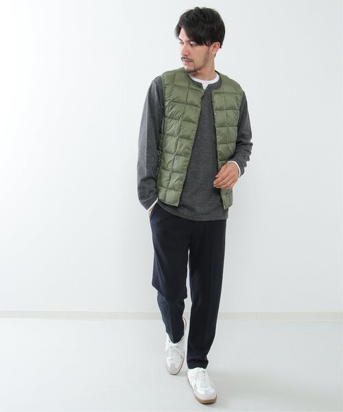 TAION（タイオン）の「TAION クルーネックダウンベスト（ダウンベスト・メンズ・ブラック/ネイビー/オリーブ・S/M/L/XL/3L）」の8枚目の写真