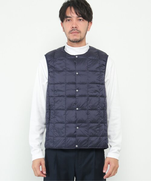 TAION（タイオン）の「TAION クルーネックダウンベスト（ダウンベスト・メンズ・ブラック/ネイビー/オリーブ・S/M/L/XL/3L）」の11枚目の写真