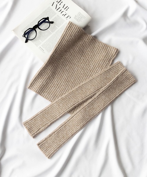 me+em select（ミームセレクト）の「【 セットアイテム 】リブニットネックウォーマー×アームウォーマー  ２点セット（アームカバー・レディース・ベージュ/ブラック/アイボリー・FREE）」の20枚目の写真