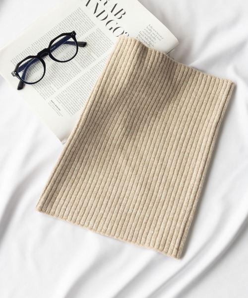 me+em select（ミームセレクト）の「【 セットアイテム 】リブニットネックウォーマー×アームウォーマー  ２点セット（アームカバー・レディース・ベージュ/ブラック/アイボリー・FREE）」の22枚目の写真