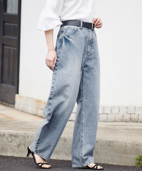 SLOBE IENA(スローブイエナ)の「コクーンシルエットデニム(デニムパンツ・レディース・ブルー・36/38)」の12枚目の写真