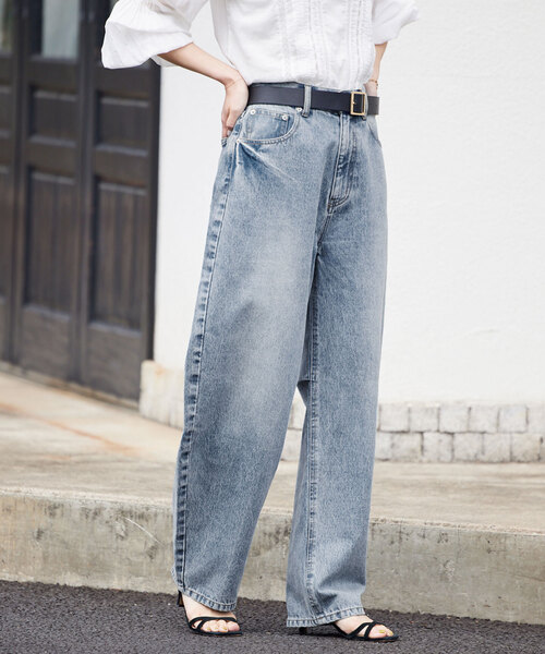 SLOBE IENA(スローブイエナ)の「コクーンシルエットデニム(デニムパンツ・レディース・ブルー・36/38)」の8枚目の写真