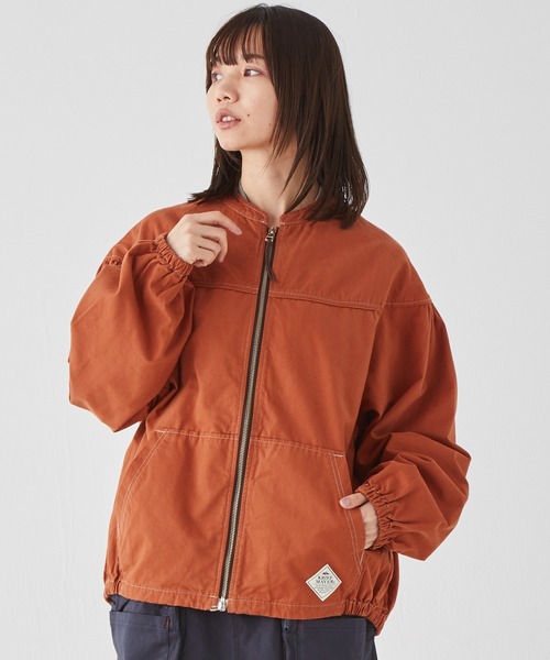 KRIFF MAYER Lady's Collection（クリフメイヤーレディースコレクション）の「キャップショルダージャケット（ブルゾン・レディース・カーキ/カラフル/オレンジ/サンドベージュ/チャコール・MEDIUM/LARGE）」の5枚目の写真