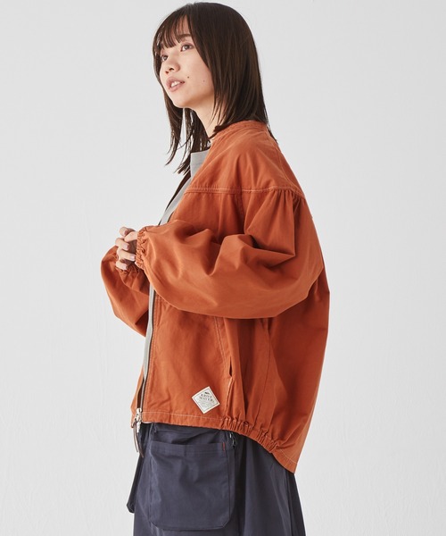 KRIFF MAYER Lady's Collection（クリフメイヤーレディースコレクション）の「キャップショルダージャケット（ブルゾン・レディース・カーキ/カラフル/オレンジ/サンドベージュ/チャコール・MEDIUM/LARGE）」の7枚目の写真