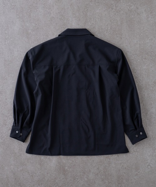 BRICK & SONS（ブリックアンドサンズ）の「リラックスオープンカラーシャツ＜ネイビー＞（シャツ/ブラウス・メンズ・ネイビー・XS/S/M/L/LL）」の2枚目の写真