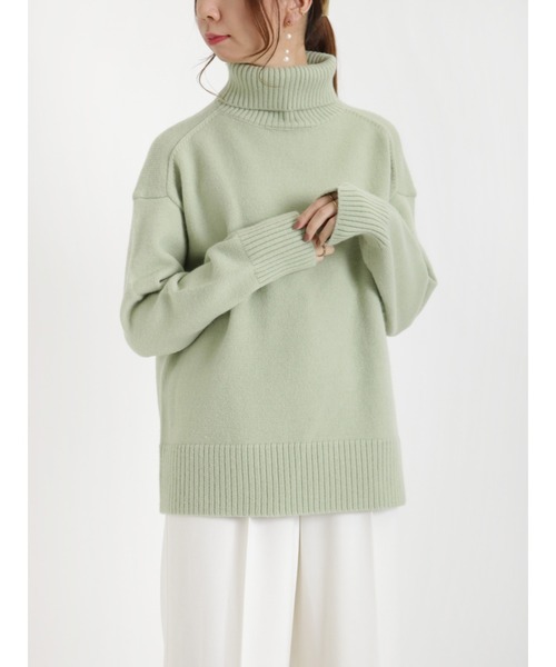 Te chichi（テチチ）の「タートルネックニット（ニット/セーター・レディース・ブラック/イエロー/ミント・ﾌﾘ-）」の3枚目の写真