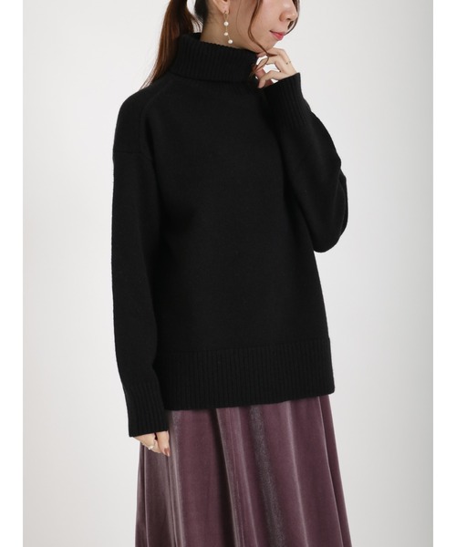 Te chichi（テチチ）の「タートルネックニット（ニット/セーター・レディース・ブラック/イエロー/ミント・ﾌﾘ-）」の2枚目の写真