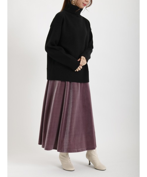 Te chichi（テチチ）の「タートルネックニット（ニット/セーター・レディース・ブラック/イエロー/ミント・ﾌﾘ-）」の5枚目の写真