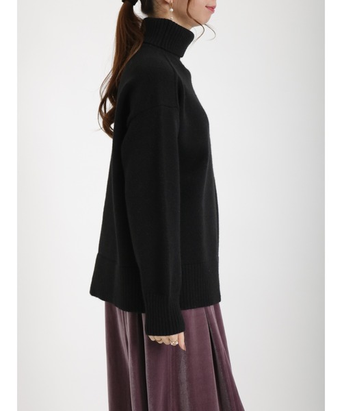 Te chichi（テチチ）の「タートルネックニット（ニット/セーター・レディース・ブラック/イエロー/ミント・ﾌﾘ-）」の9枚目の写真