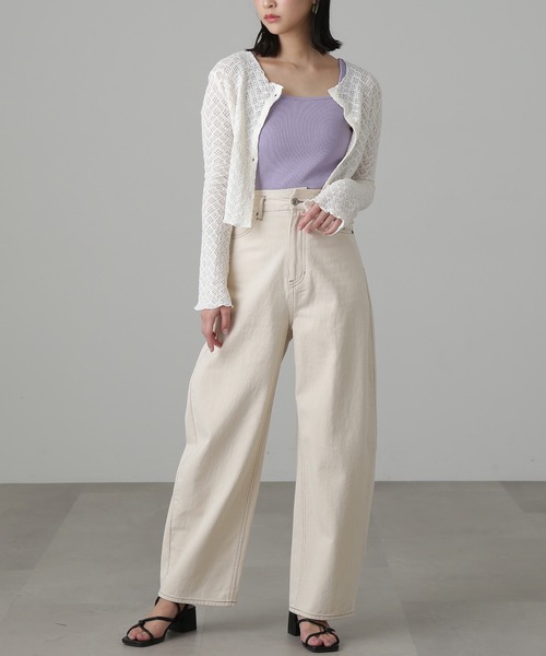 FREE'S MART(フリーズマート)の「デニムエッグパンツ(デニムパンツ・レディース・インディゴブルー/キナリ/ベージュ/ブラック・マルチサイズ)」の12枚目の写真