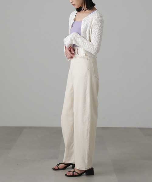 FREE'S MART(フリーズマート)の「デニムエッグパンツ(デニムパンツ・レディース・インディゴブルー/キナリ/ベージュ/ブラック・マルチサイズ)」の13枚目の写真