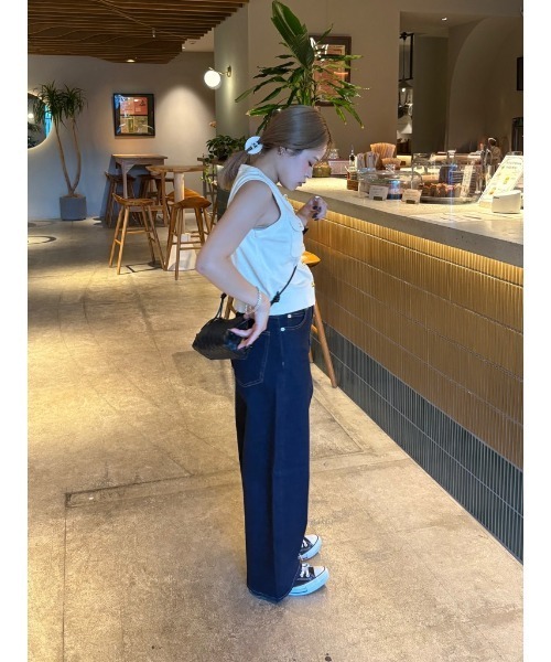 パンツ MAZZ DENIM MASONPRINCE ジーンズ 裾ダメージワイドシルエットデニムパンツ