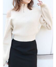 MURUA | パターンMIXハーフZIPニット(ニット/セーター)