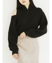 MURUA | パターンMIXハーフZIPニット(ニット/セーター)