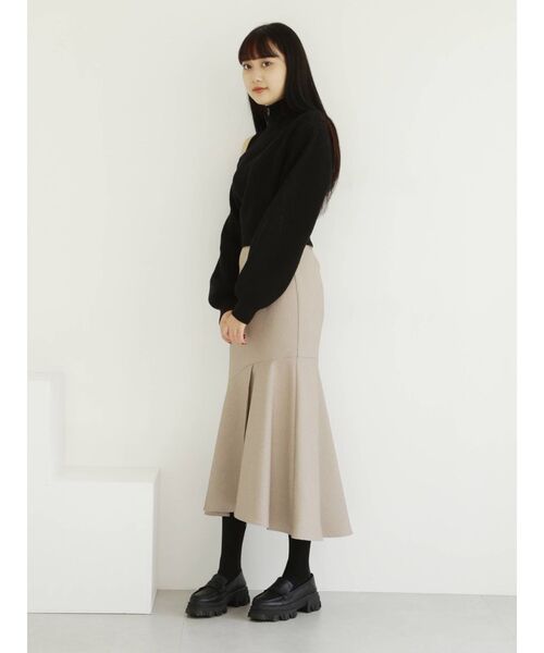 MURUA（ムルーア）の「パターンMIXハーフZIPニット（ニット/セーター・レディース・アイボリー/ブルー/ブラック・FREE）」の12枚目の写真