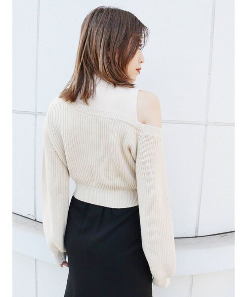 MURUA（ムルーア）の「パターンMIXハーフZIPニット（ニット/セーター・レディース・アイボリー/ブルー/ブラック・FREE）」の15枚目の写真