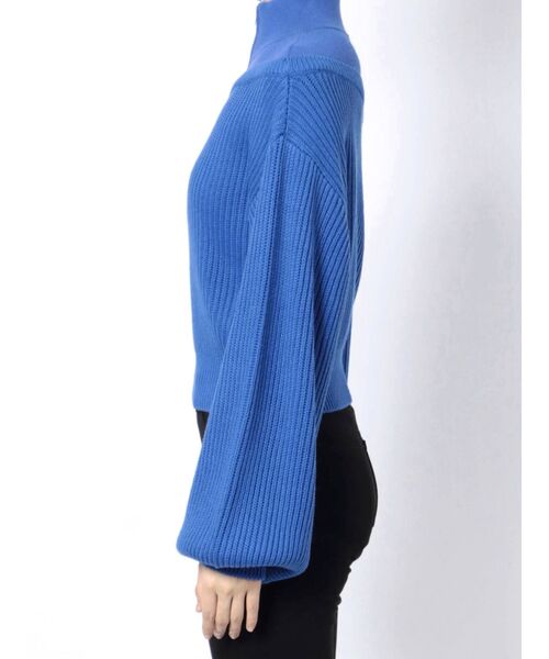 MURUA（ムルーア）の「パターンMIXハーフZIPニット（ニット/セーター・レディース・アイボリー/ブルー/ブラック・FREE）」の19枚目の写真