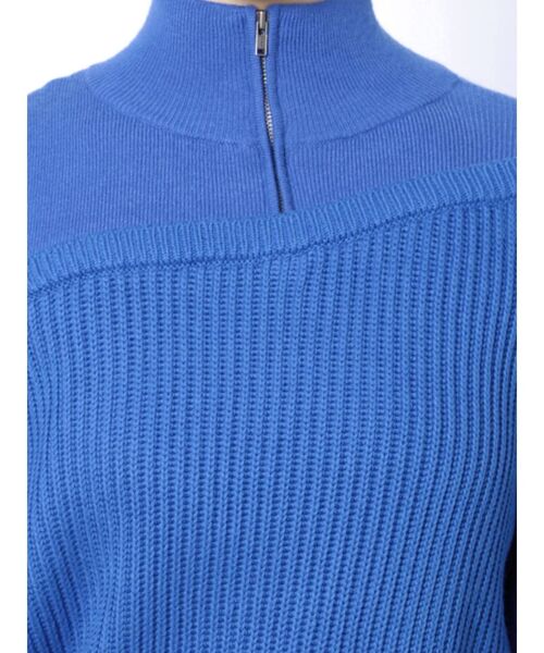 MURUA（ムルーア）の「パターンMIXハーフZIPニット（ニット/セーター・レディース・アイボリー/ブルー/ブラック・FREE）」の21枚目の写真