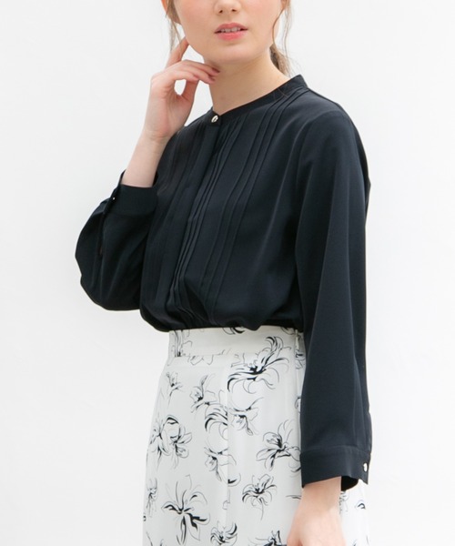 Honeys（ハニーズ）の「ピンタックブラウス（シャツ/ブラウス・レディース・ホワイト/グリーン/ライトグレー/ネイビー/オレンジ系その他・S/M/L/LL/3L）」の10枚目の写真