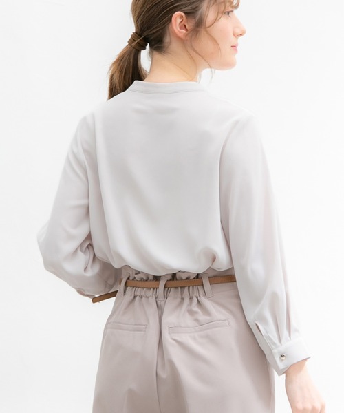 Honeys（ハニーズ）の「ピンタックブラウス（シャツ/ブラウス・レディース・ホワイト/グリーン/ライトグレー/ネイビー/オレンジ系その他・S/M/L/LL/3L）」の15枚目の写真