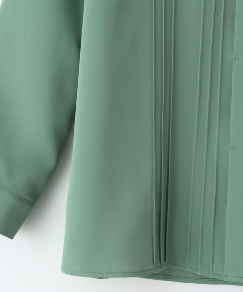 Honeys（ハニーズ）の「ピンタックブラウス（シャツ/ブラウス・レディース・ホワイト/グリーン/ライトグレー/ネイビー/オレンジ系その他・S/M/L/LL/3L）」の8枚目の写真