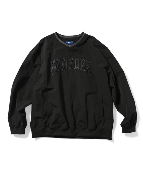 LFYT（エルエフワイティー）の「LFYT ラファイエット [Lafayette] - ナイロン Vネック ウィンドブレーカー プルオーバー [NYLON V-NECK WIND SHIRT]（ナイロンジャケット・メンズ・ベージュ/ネイビー/ブラック・X-LARGE/XX-LARGE/LARGE/MEDIUM）」の15枚目の写真