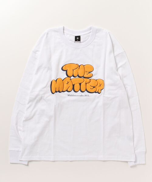 TRAP/U (トラップユー)の「POPロゴ 発砲プリント / クルーネック ロンT(Tシャツ/カットソー・メンズ・ブラック/ホワイト/グレイッシュブルー・M/L)」の2枚目の写真