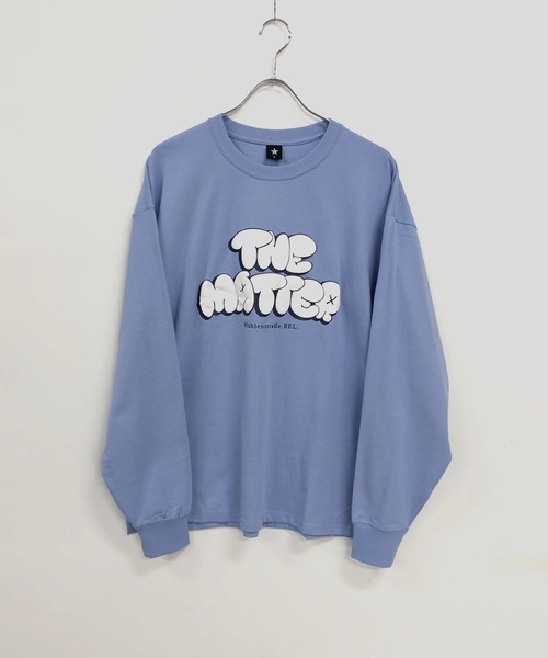 TRAP/U (トラップユー)の「POPロゴ 発砲プリント / クルーネック ロンT(Tシャツ/カットソー・メンズ・ブラック/ホワイト/グレイッシュブルー・M/L)」の6枚目の写真