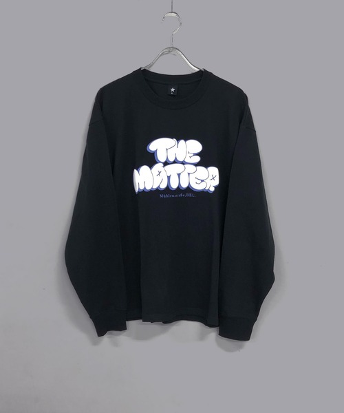 TRAP/U (トラップユー)の「POPロゴ 発砲プリント / クルーネック ロンT(Tシャツ/カットソー・メンズ・ブラック/ホワイト/グレイッシュブルー・M/L)」の5枚目の写真