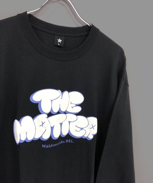 TRAP/U (トラップユー)の「POPロゴ 発砲プリント / クルーネック ロンT(Tシャツ/カットソー・メンズ・ブラック/ホワイト/グレイッシュブルー・M/L)」の8枚目の写真