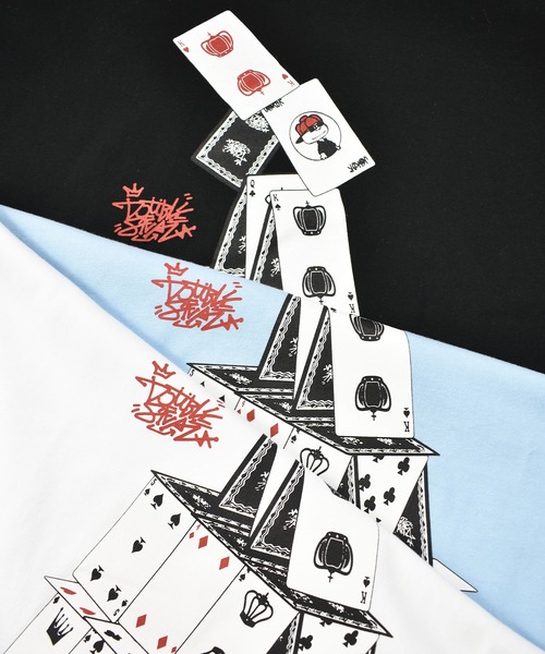 DOUBLE STEAL(ダブルスティール)の「トランプタワー ヘビーウェイトTシャツ(Tシャツ/カットソー・メンズ・ホワイト/ライトブルー/ブラック・MEDIUM/XX-LARGE/LARGE/X-LARGE)」の15枚目の写真