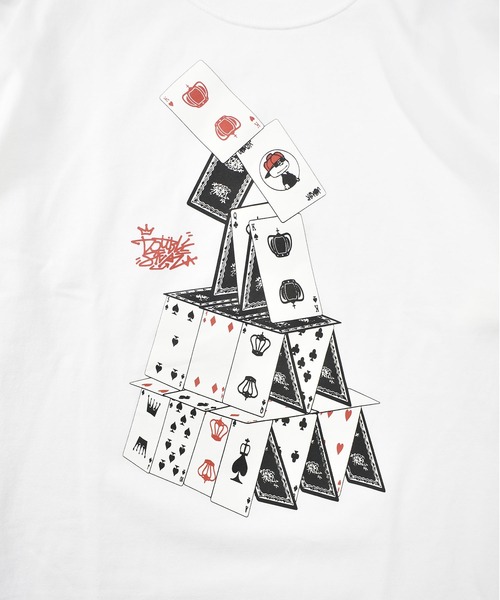 DOUBLE STEAL(ダブルスティール)の「トランプタワー ヘビーウェイトTシャツ(Tシャツ/カットソー・メンズ・ホワイト/ライトブルー/ブラック・MEDIUM/XX-LARGE/LARGE/X-LARGE)」の14枚目の写真