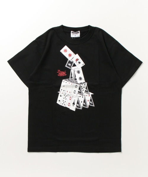 DOUBLE STEAL(ダブルスティール)の「トランプタワー ヘビーウェイトTシャツ(Tシャツ/カットソー・メンズ・ホワイト/ライトブルー/ブラック・MEDIUM/XX-LARGE/LARGE/X-LARGE)」の4枚目の写真