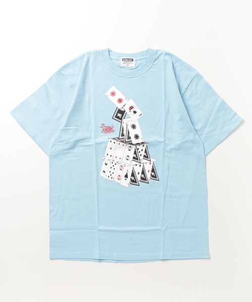 DOUBLE STEAL(ダブルスティール)の「トランプタワー ヘビーウェイトTシャツ(Tシャツ/カットソー・メンズ・ホワイト/ライトブルー/ブラック・MEDIUM/XX-LARGE/LARGE/X-LARGE)」の5枚目の写真