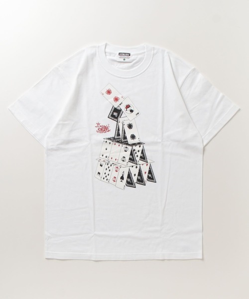 DOUBLE STEAL(ダブルスティール)の「トランプタワー ヘビーウェイトTシャツ(Tシャツ/カットソー・メンズ・ホワイト/ライトブルー/ブラック・MEDIUM/XX-LARGE/LARGE/X-LARGE)」の6枚目の写真