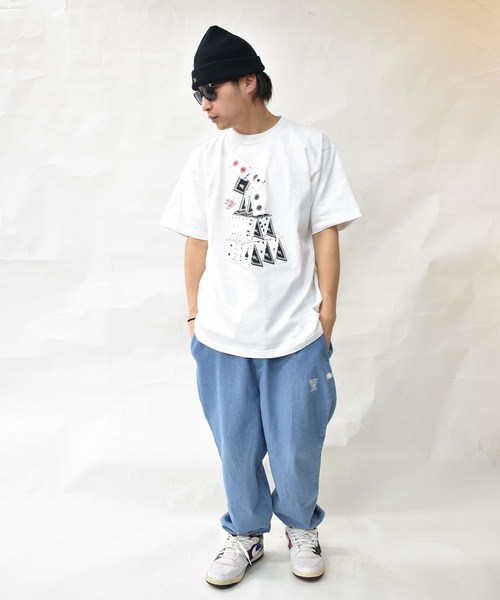 DOUBLE STEAL(ダブルスティール)の「トランプタワー ヘビーウェイトTシャツ(Tシャツ/カットソー・メンズ・ホワイト/ライトブルー/ブラック・MEDIUM/XX-LARGE/LARGE/X-LARGE)」の7枚目の写真