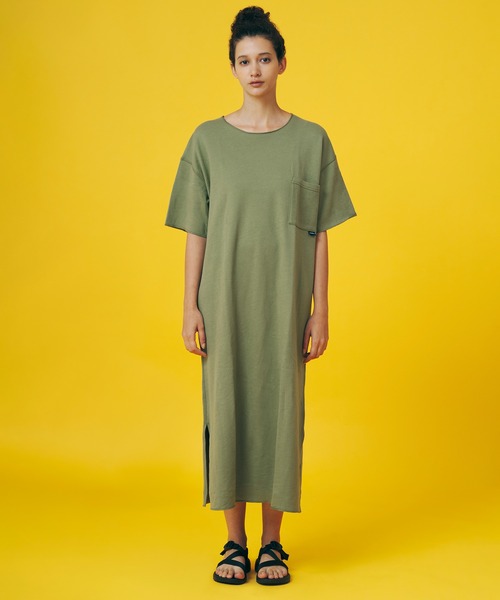 KAVU(カブー)の「KAVU/カブー Lock dress/ロックドレス(ワンピース・レディース・キナリ/グレー/オリーブ・MEDIUM)」の7枚目の写真
