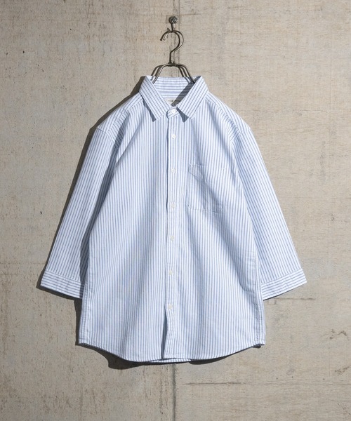 JOHN'S CLOSET(ジョンズクローゼット)の「【a】パナマ 七分袖 レギュラーシャツ(シャツ/ブラウス・メンズ・ミント/ホワイト/ホワイト系その他2/ホワイト系その他/ネイビー系1/ベージュ/ピンク/ネイビー系2/ネイビー・LARGE/MEDIUM)」の3枚目の写真