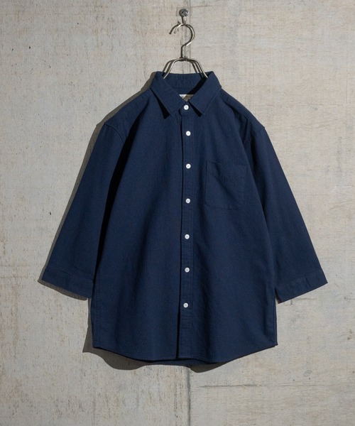 JOHN'S CLOSET(ジョンズクローゼット)の「【a】パナマ 七分袖 レギュラーシャツ(シャツ/ブラウス・メンズ・ミント/ホワイト/ホワイト系その他2/ホワイト系その他/ネイビー系1/ベージュ/ピンク/ネイビー系2/ネイビー・LARGE/MEDIUM)」の6枚目の写真
