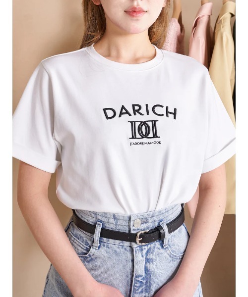 （新品タグ付き、未開封）❤︎ダーリッチ❤︎エンブロイダリーパールＴシャツ❣️ Darich - ダーリッチ darich エンブロイダリーパールTシャツ