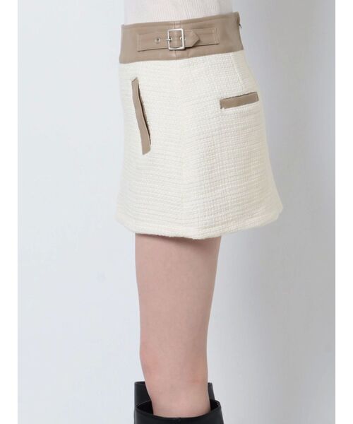GYDA(ジェイダ)の「【セットアップ着用可】Spring Tweed スカートライクショートパンツ(スカート・レディース・アイボリー/ブラック・MEDIUM/SMALL)」の5枚目の写真