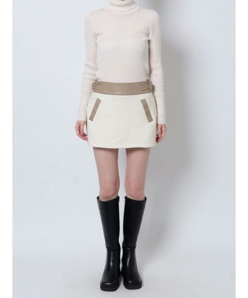 GYDA(ジェイダ)の「【セットアップ着用可】Spring Tweed スカートライクショートパンツ(スカート・レディース・アイボリー/ブラック・MEDIUM/SMALL)」の9枚目の写真
