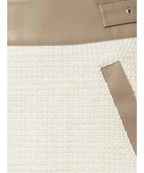 GYDA(ジェイダ)の「【セットアップ着用可】Spring Tweed スカートライクショートパンツ(スカート・レディース・アイボリー/ブラック・MEDIUM/SMALL)」の6枚目の写真
