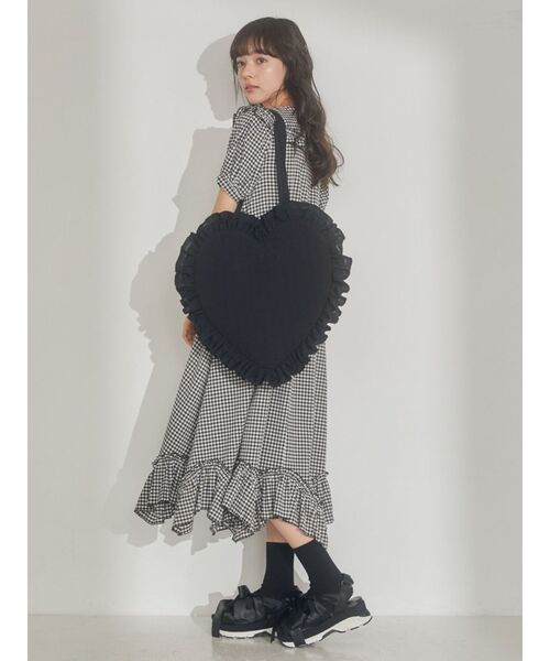 merry jenny（メリージェニー）の「ハートフリルトート（トートバッグ・レディース・オフホワイト/ブラック・FREE）」の12枚目の写真